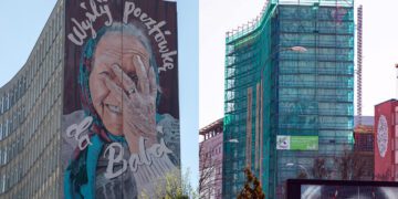 мурал с бабушкой