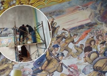 у касцёле замалявалі роспіс