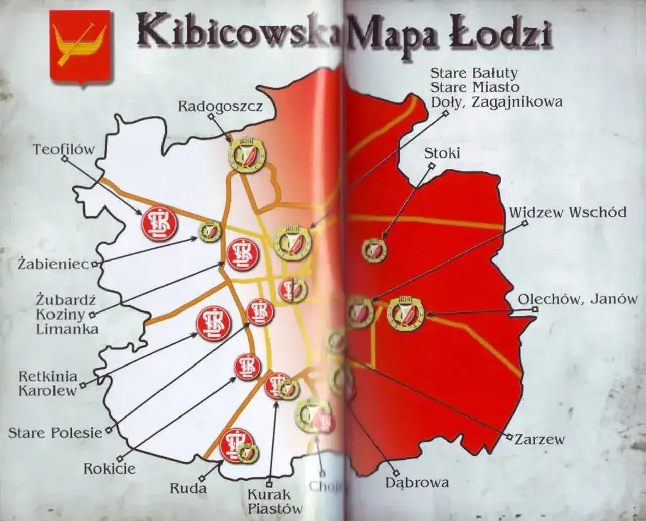карта Лодзи