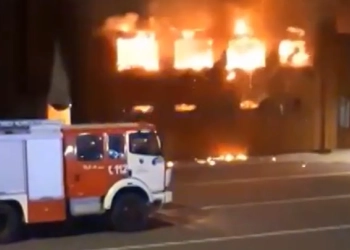 пожар в Мядининкае