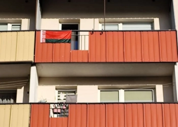 балкон беларуса в Белостоке