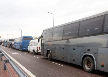 очередь на польско-беларусской границе