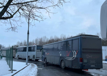 очередь автобусов в Бресте