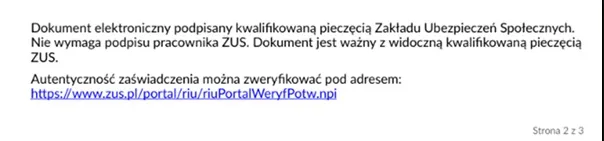 справка ZUS на карту резидента