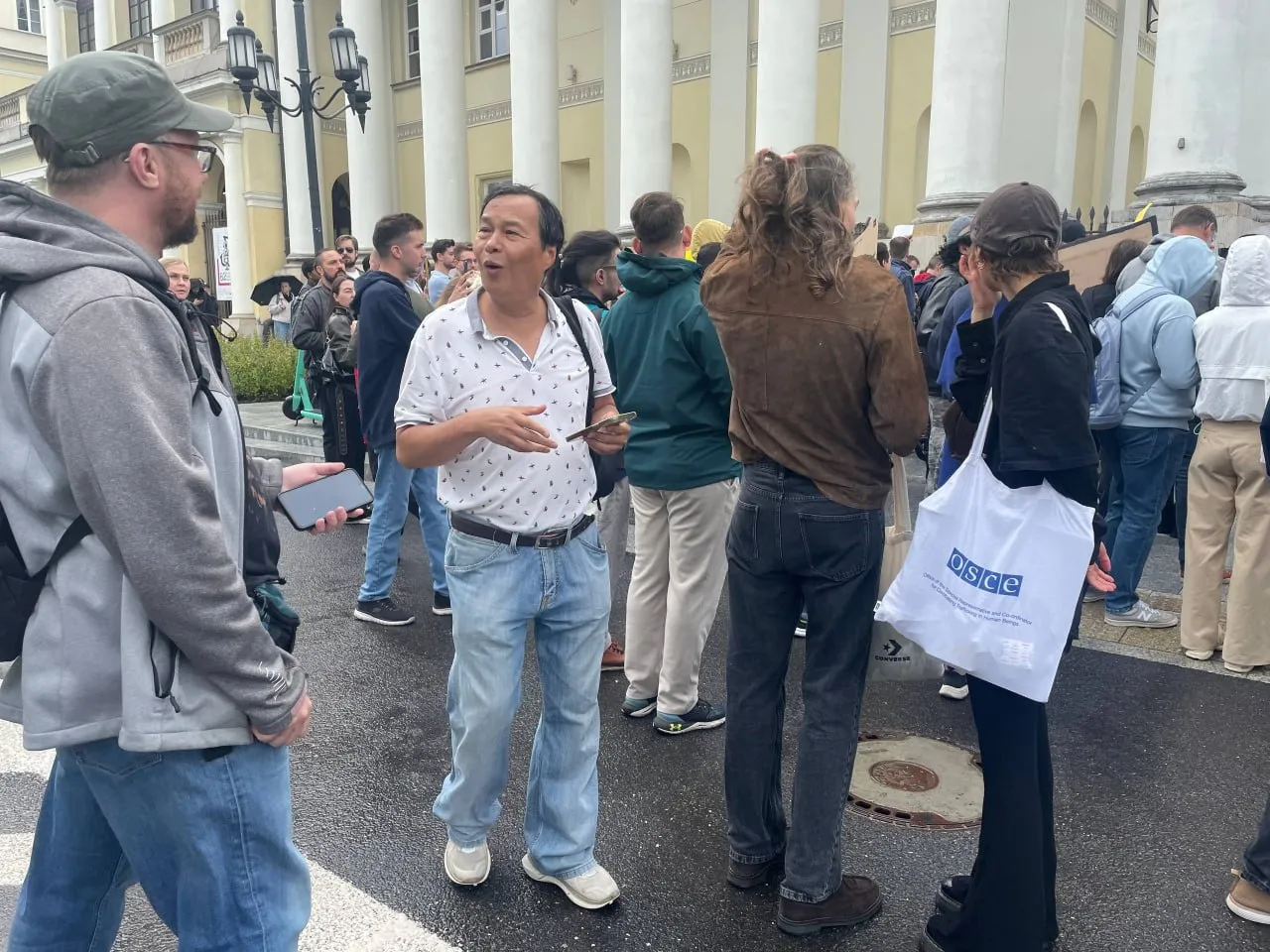 Акция иммигрантов в Варшаве