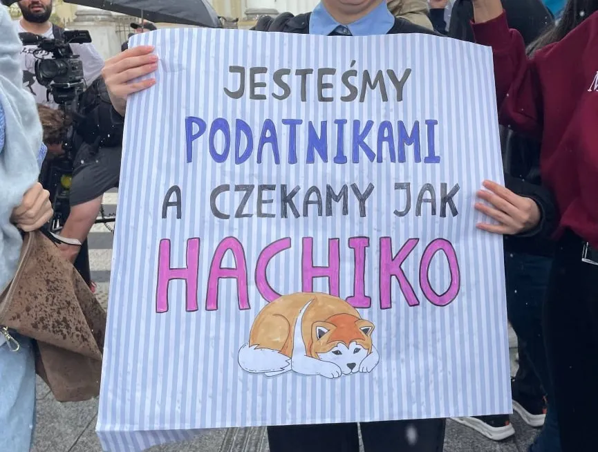 Акция иммигрантов в Варшаве
