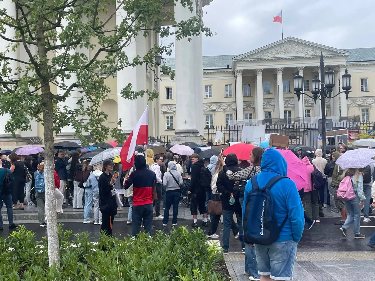 Акция иммигрантов в Варшаве