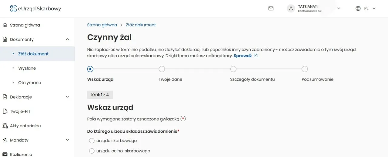 czynny żal
